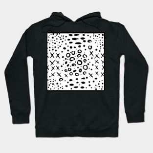 Black & White Bold Doodles Hoodie